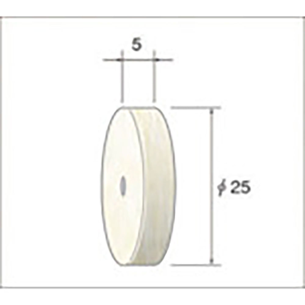 ナカニシ　ホイール型フェルトバフ　１０個入　ソフト　φ２５×５×穴φ３　５３９２７＿