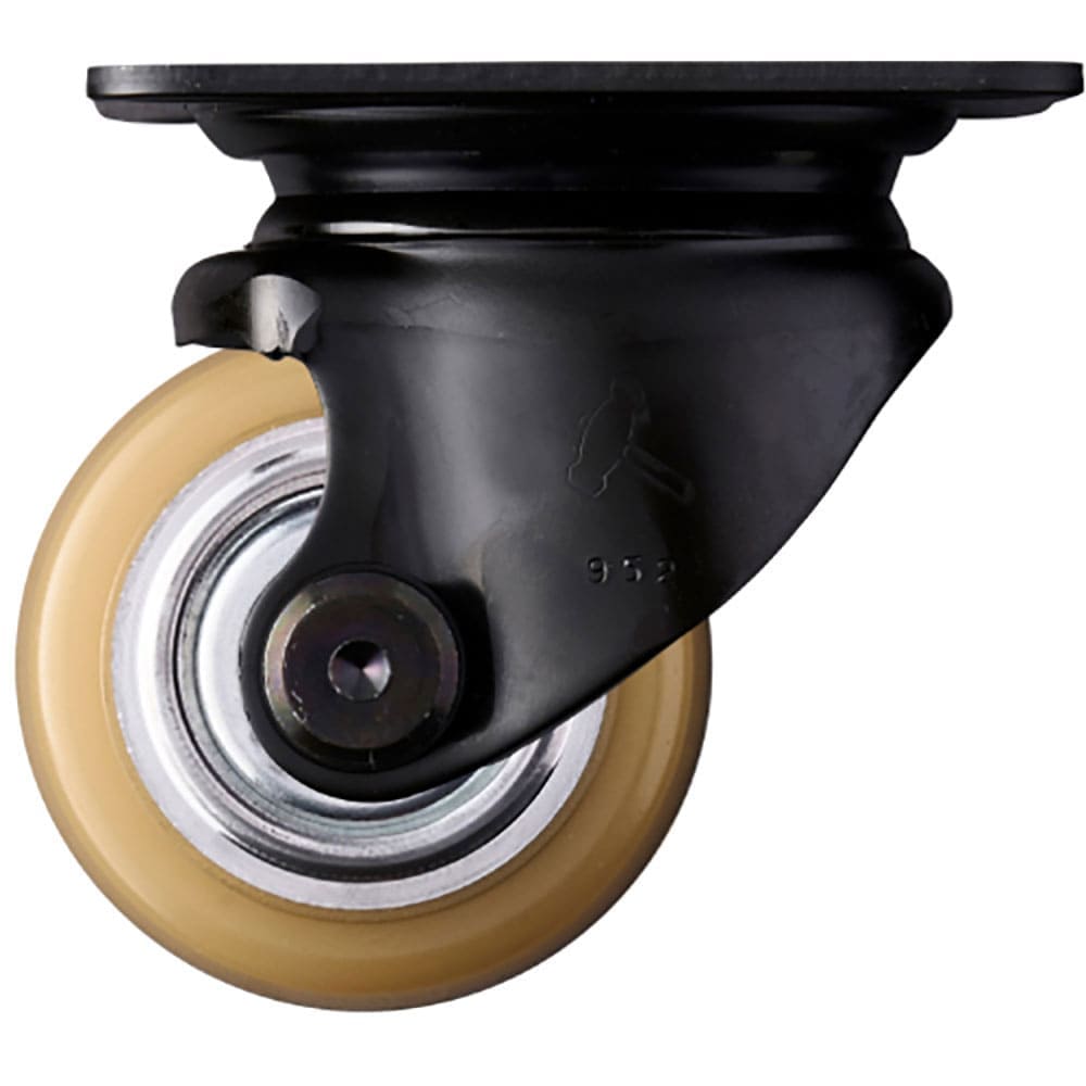 ハンマー　低床式プレートキャスター　低床式プレートキャスター　自在　車輪径５０ｍｍ　ウレタン車輪　＿