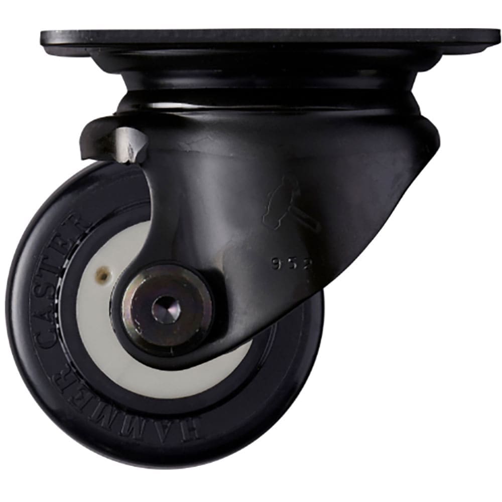 ハンマー　低床式プレートキャスター　低床式重荷重用キャスター　自在　車輪径５０ｍｍ　ナイロン車輪　＿