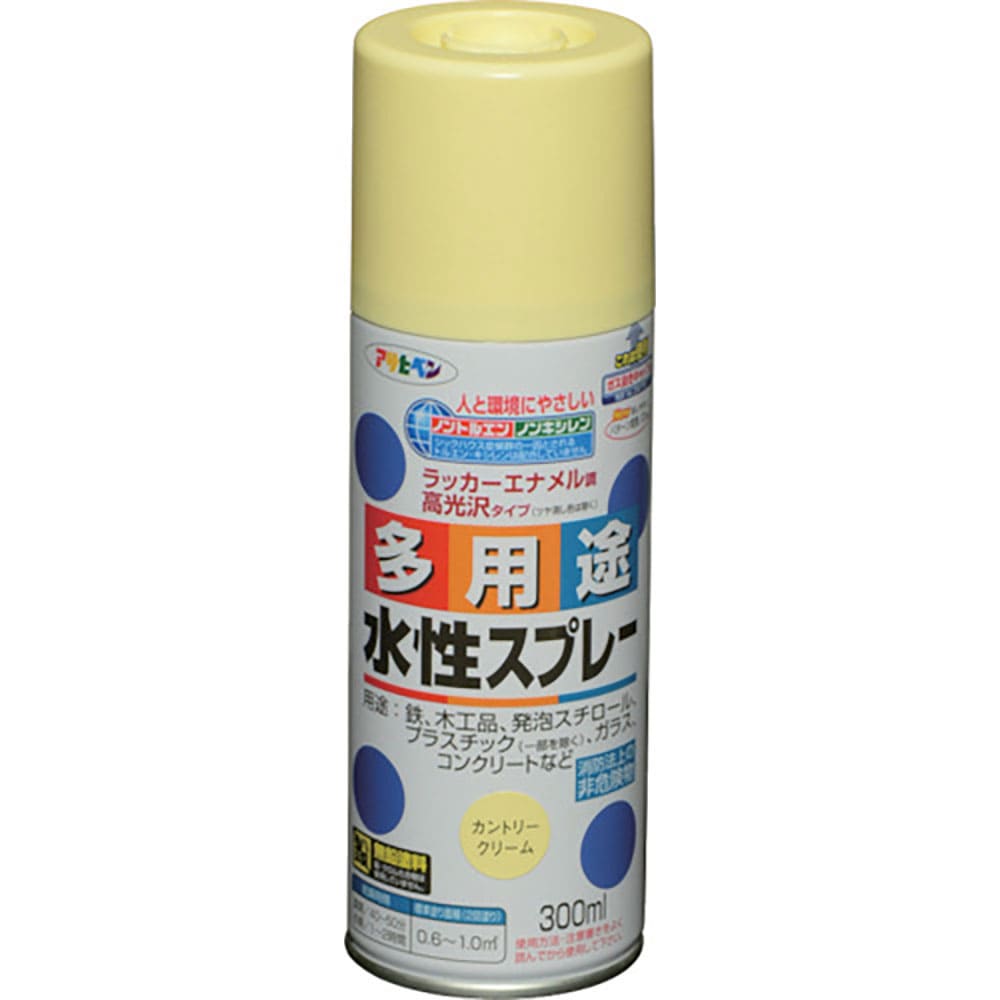アサヒペン　水性多用途スプレー　３００ＭＬ　カントリークリーム　５６５２８０＿