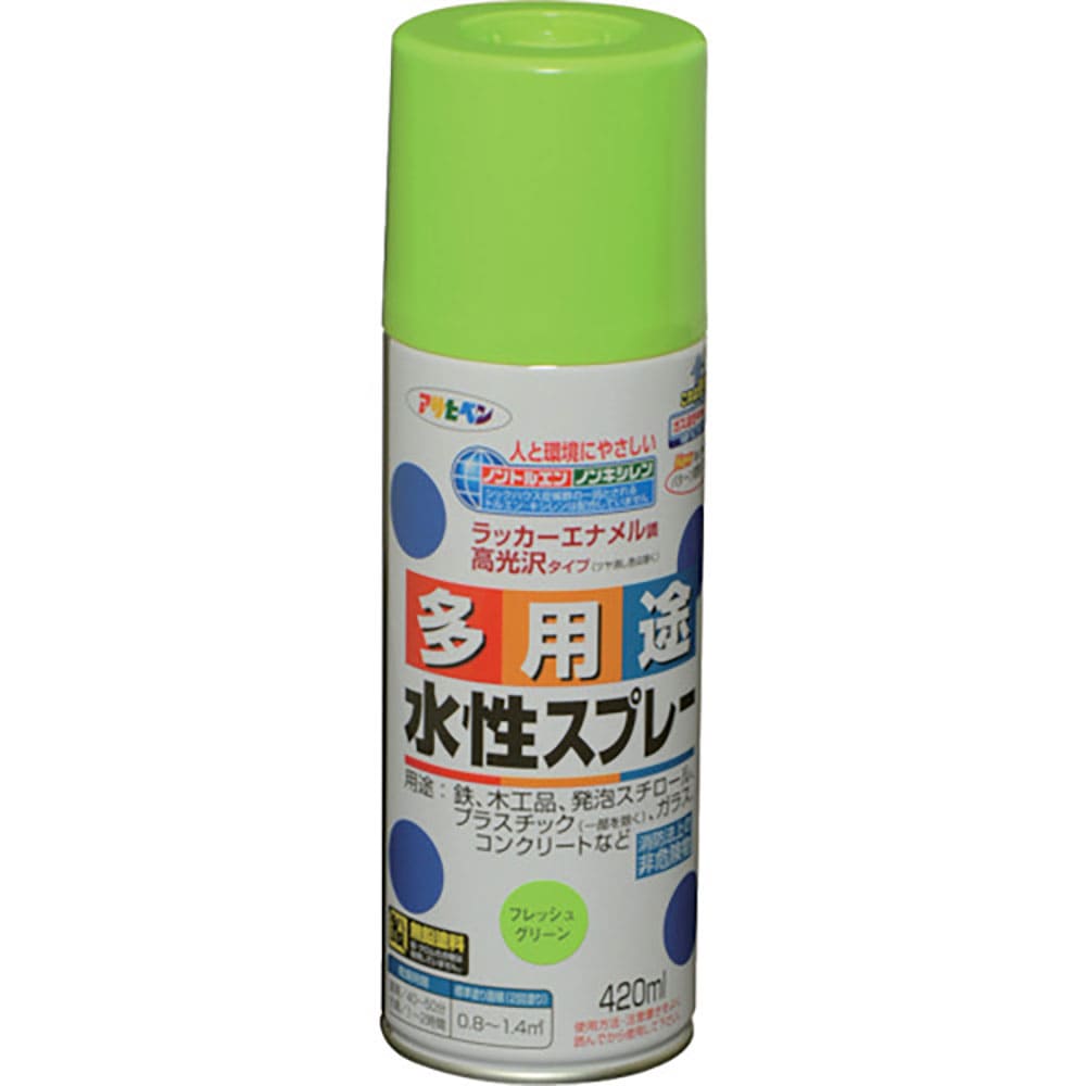 アサヒペン　水性多用途スプレー　４２０ＭＬ　フレッシュグリーン　５６６０９６＿
