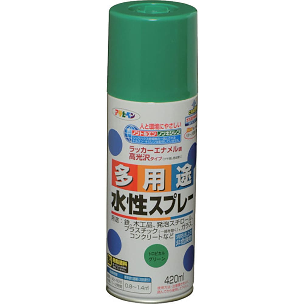 アサヒペン　水性多用途スプレー　４２０ＭＬ　トロピカルグリーン　５６６１１９＿
