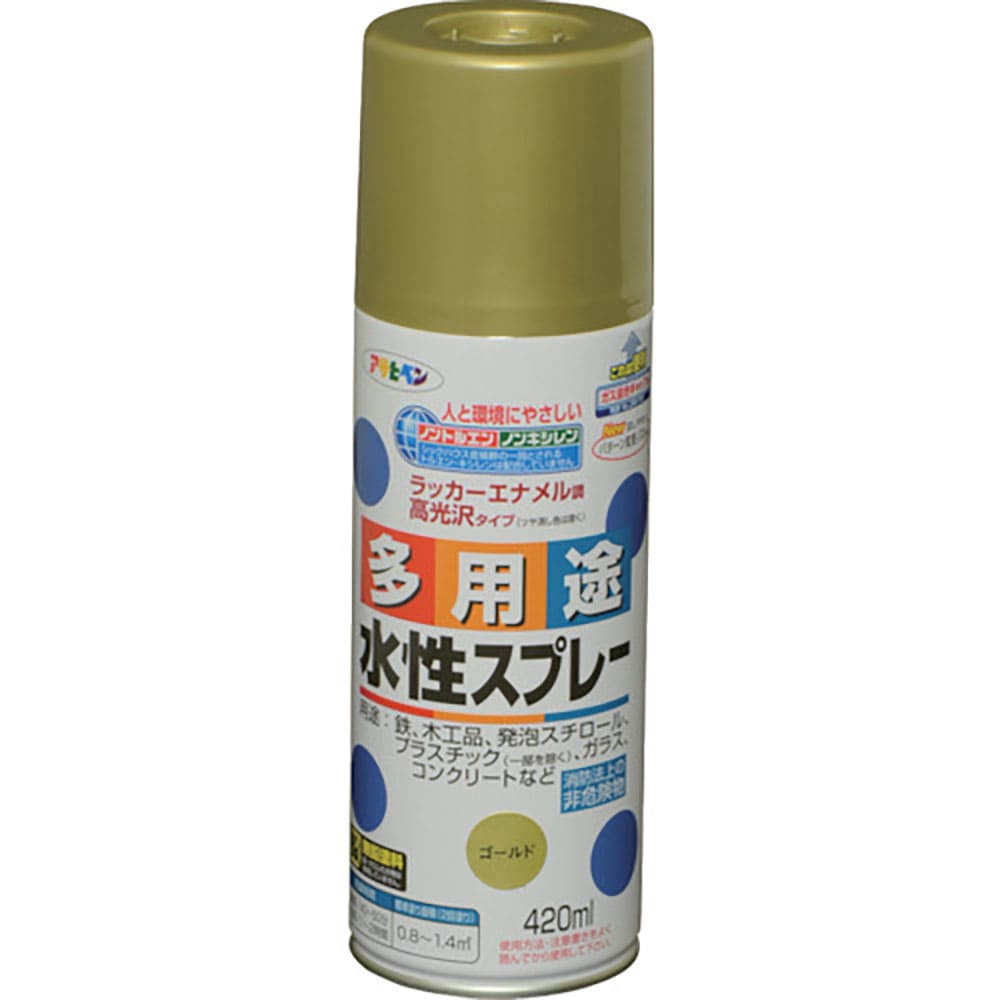 アサヒペン　水性多用途スプレー　４２０ＭＬ　ゴールド　５６６３６２＿