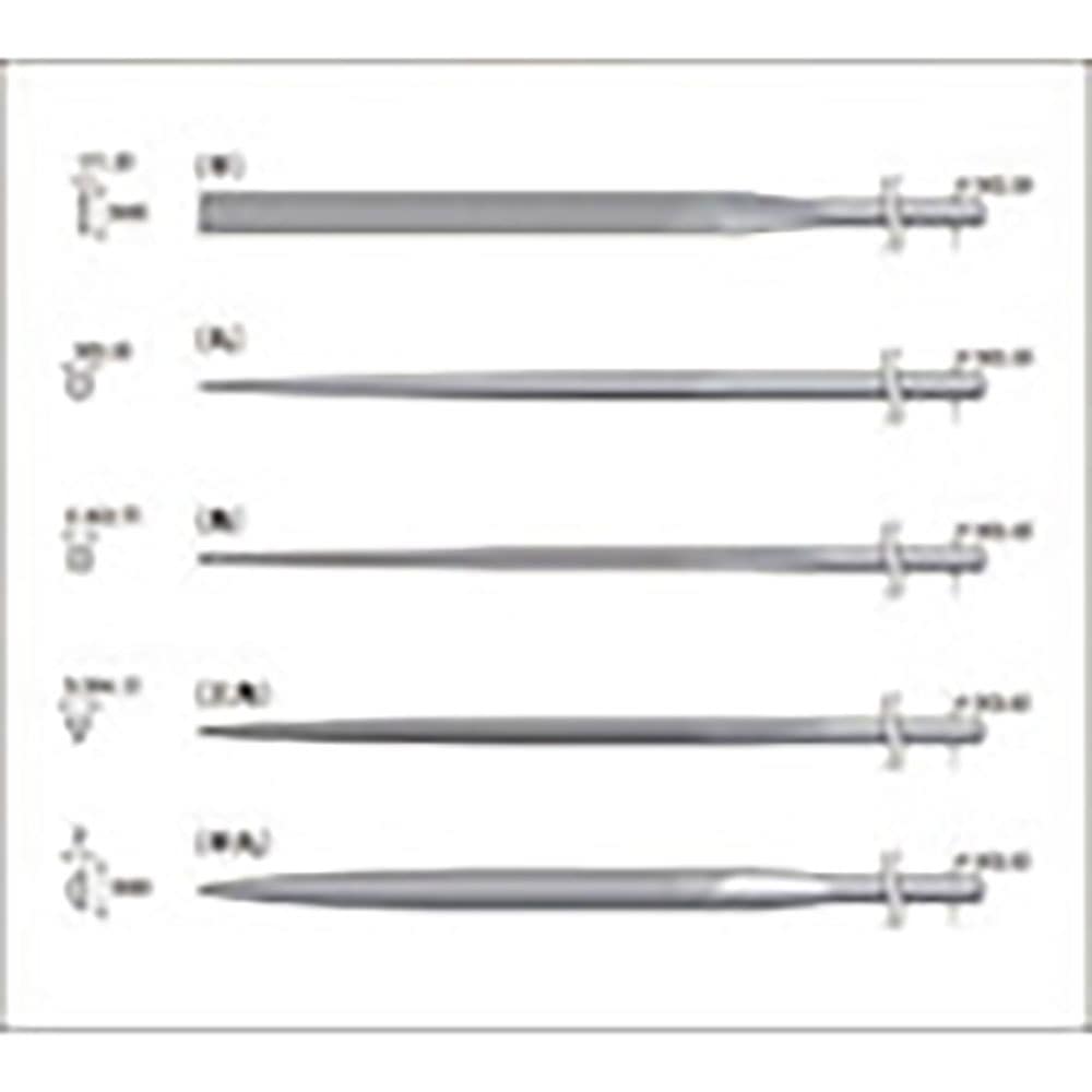 ナカニシ　精密鉄鋼ヤスリ細目セット　５本入　軸φ３　５７３１９＿