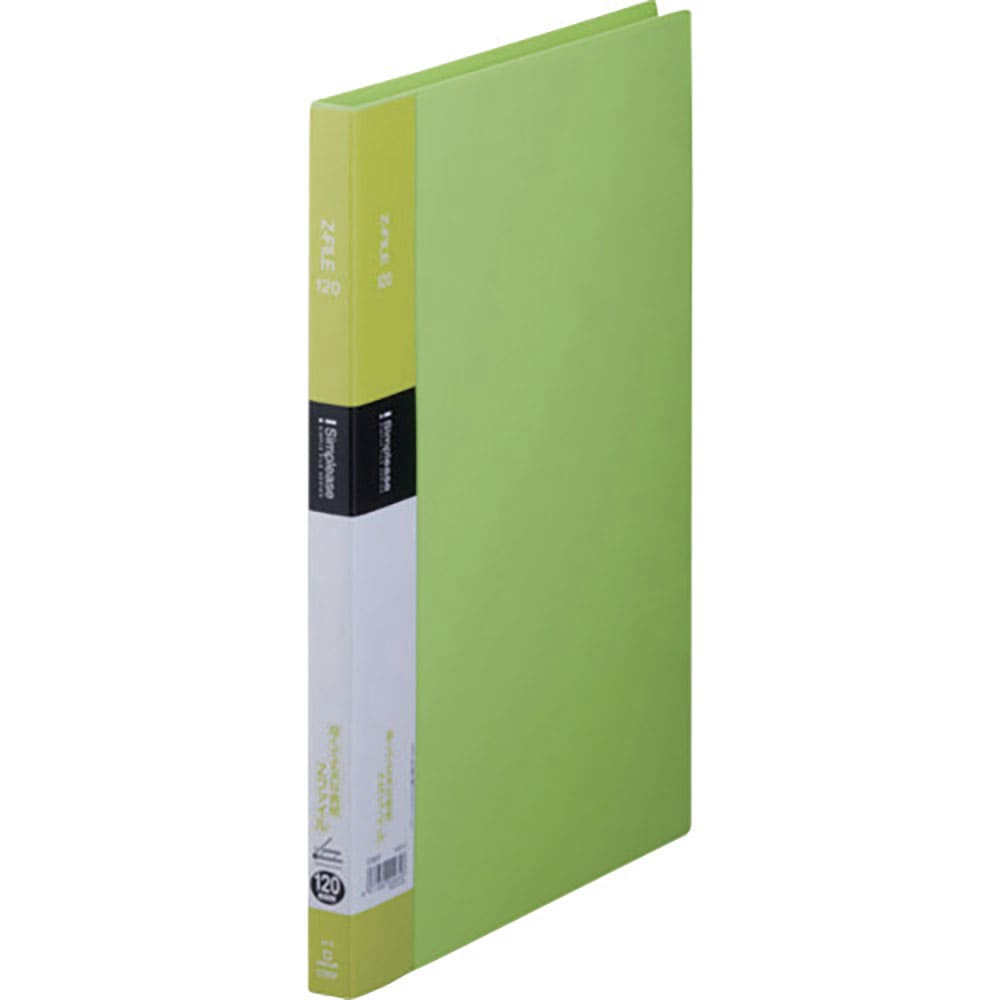 ＫＩＮＧ　ＪＩＭ　シンプリ－ズＺファイル　黄緑　Ａ４タテ型　１２ｍｍ　１２０枚　表紙ポケット付き　＿