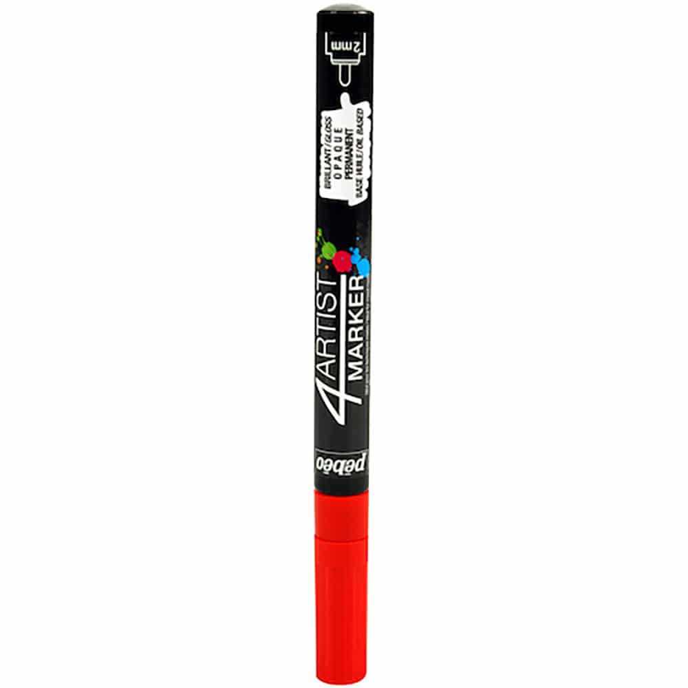 Ｐｅｂｅｏ　４アーティスト　マーカー　２ｍｍラウンド　レッド　５８０００７＿