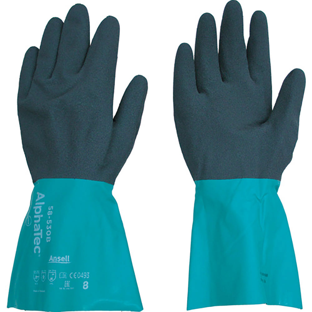 Ａｎｓｅｌｌ　耐薬品手袋　アルファテック　５８－５３０　Ｌサイズ　５８－５３０－９＿