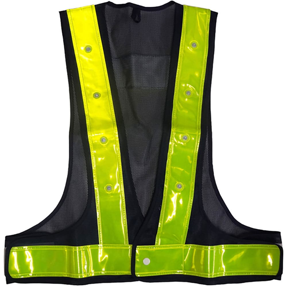 ミズケイ　ＬＥＤ安全ベスト（紺地・黄）　５９１６５０５＿