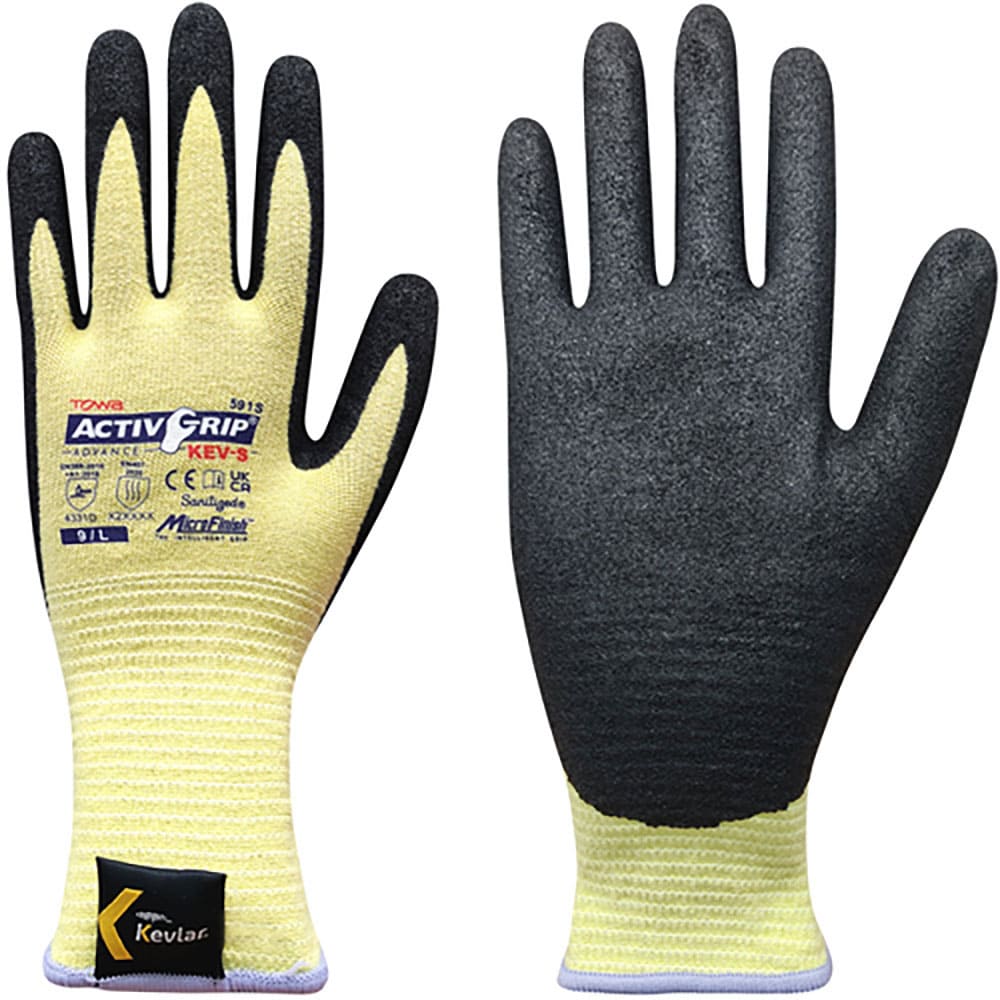 トワロン　まとめ買い　耐切創手袋　アクティブグリップアドバンスＫＥＶ－Ｓ　９／Ｌ　（１２双入）　５＿