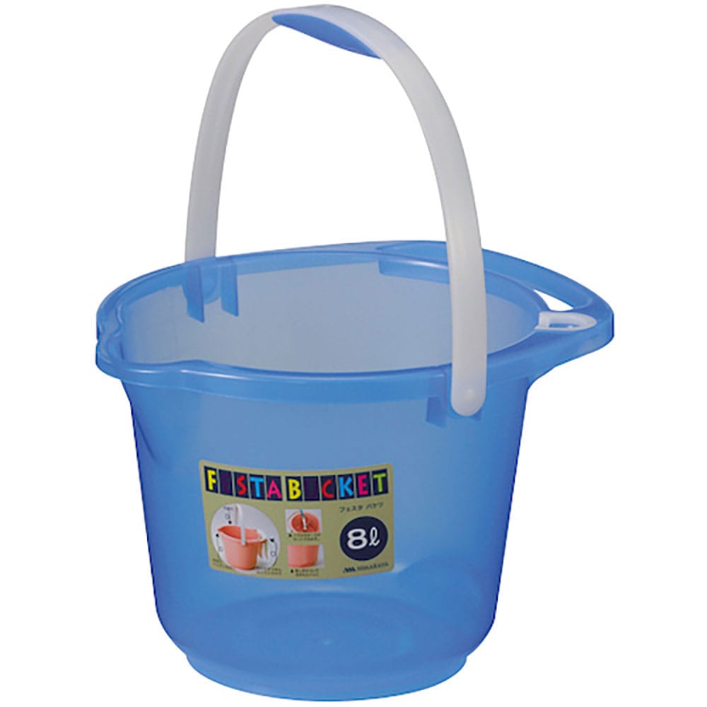 ヒマラヤ化学　フェスタ　バケツ　クリア　６０３３　８型　クリアブルー　６０３３１３＿