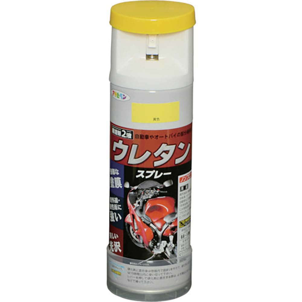 アサヒペン　弱溶剤型２液ウレタンスプレー　３００ＭＬ　黄色　６０４８３５＿