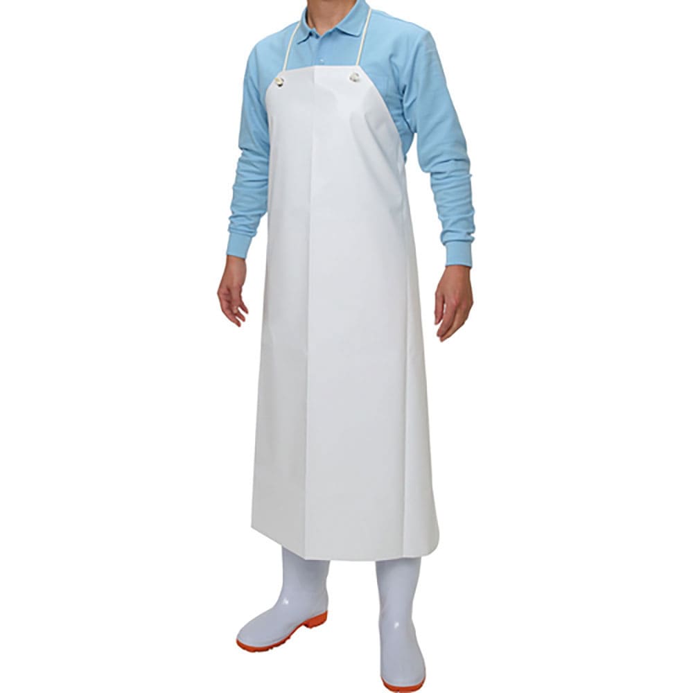 おたふく　６１８０　軽量耐油前掛　胸付　６１８０＿