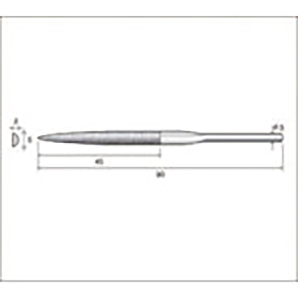 ナカニシ　ダイヤモンドヤスリ　半丸型　５×２×４５×軸φ３　＃１５０　６２３１３＿