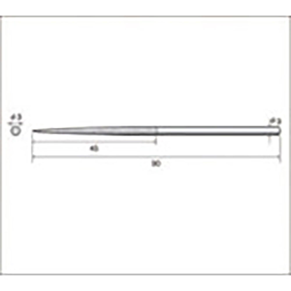 ナカニシ　ダイヤモンドヤスリ　丸型　３×３×４５×軸φ３　＃１５０　６２３１５＿