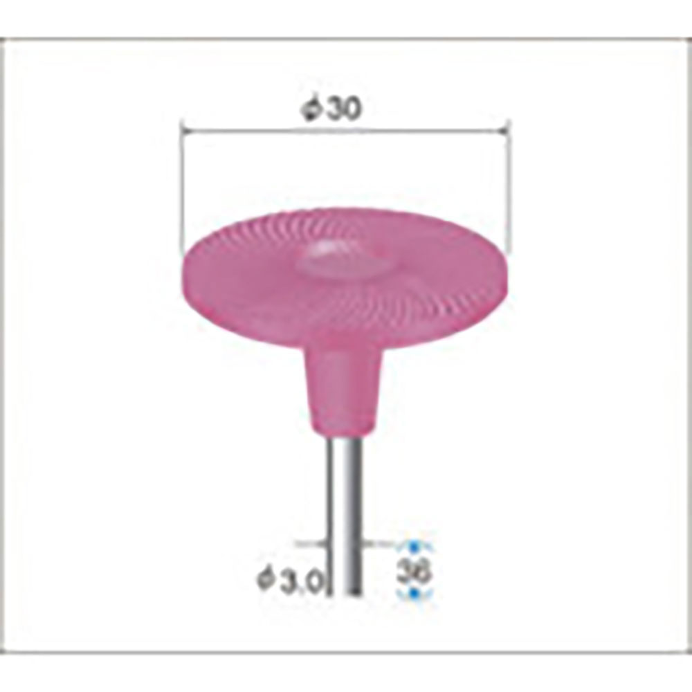 ナカニシ　軸付ゴム砥石ディスク　５本入　φ３０×軸φ３　＃１８０　６４４１３＿