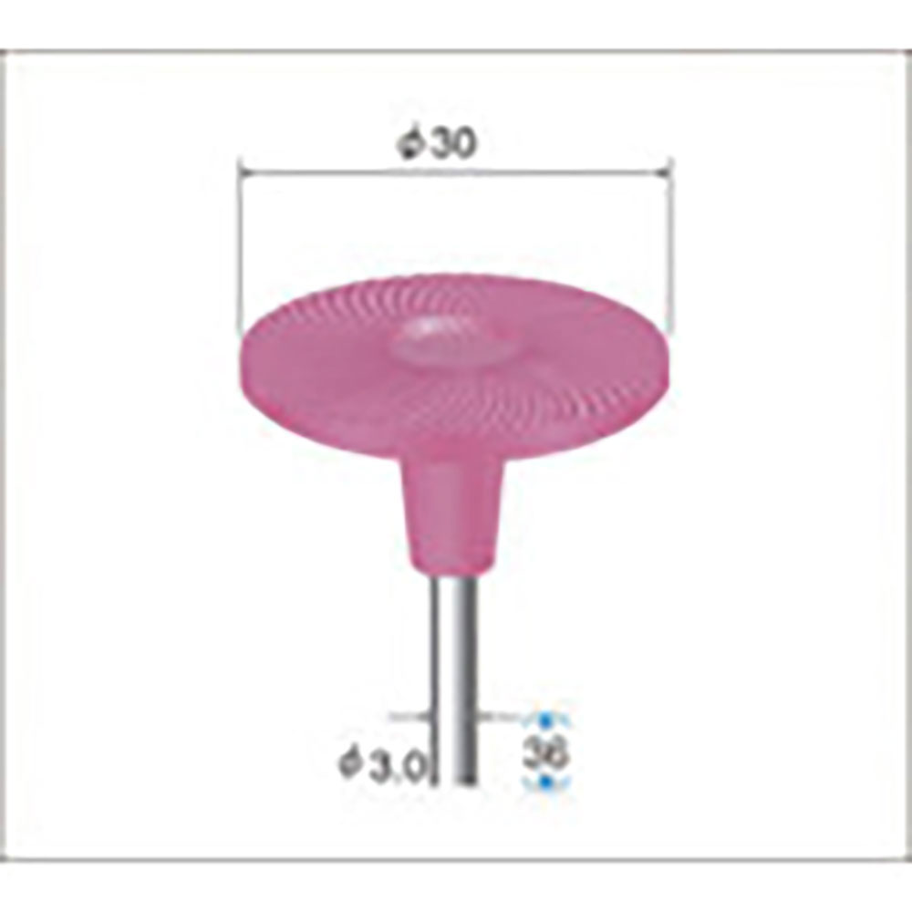 ナカニシ　軸付ゴム砥石ディスク　５本入　φ３０×軸φ３　＃２２０　６４４１４＿