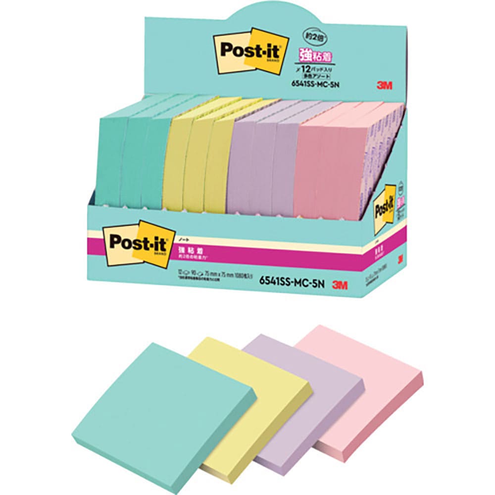 ３Ｍ　ポスト・イット　強粘着ノート　マルチカラー５　増量パック　６５４１ＳＳ－ＭＣ－５Ｎ＿