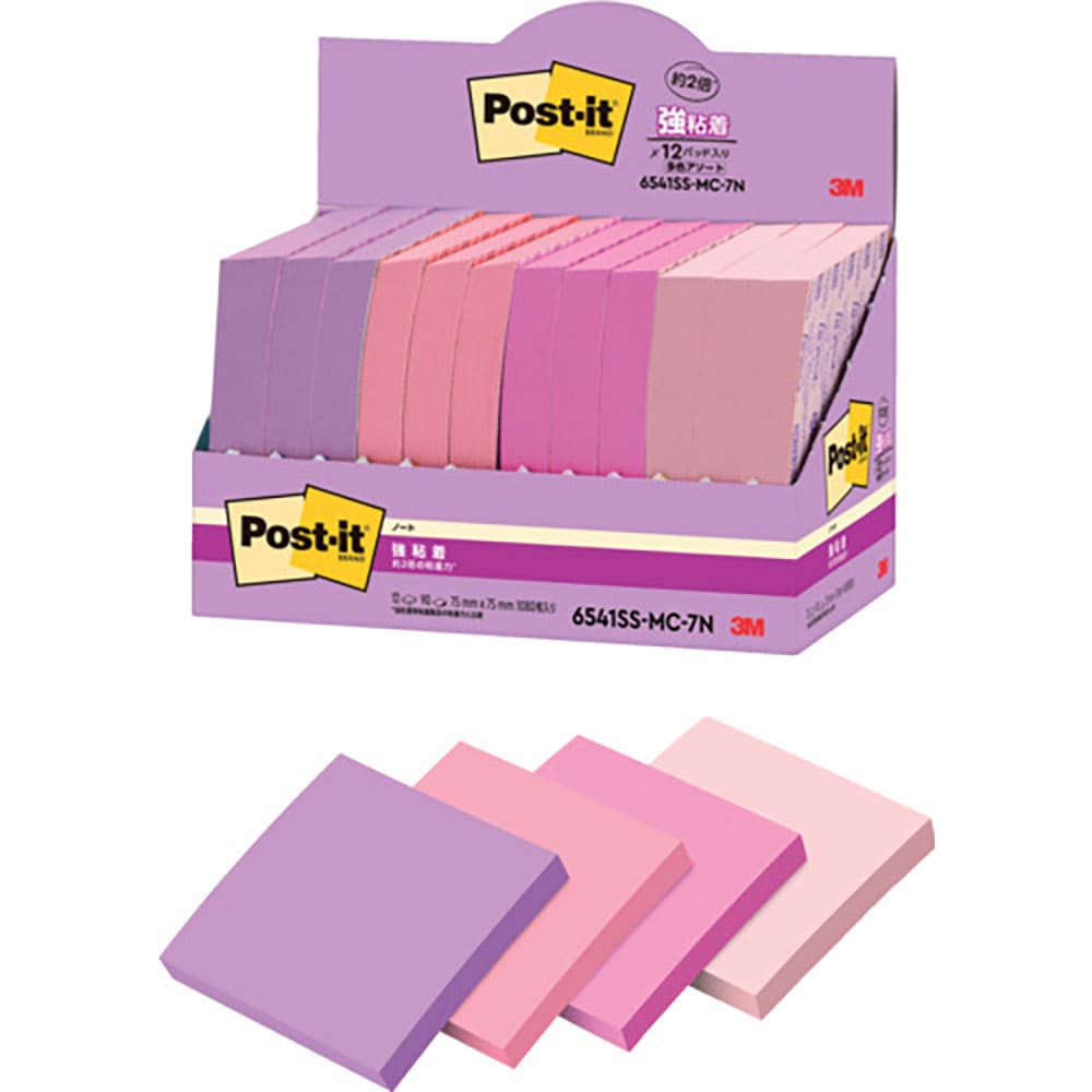 ３Ｍ　ポスト・イット　強粘着ノート　マルチカラー７　増量パック　６５４１ＳＳ－ＭＣ－７Ｎ＿