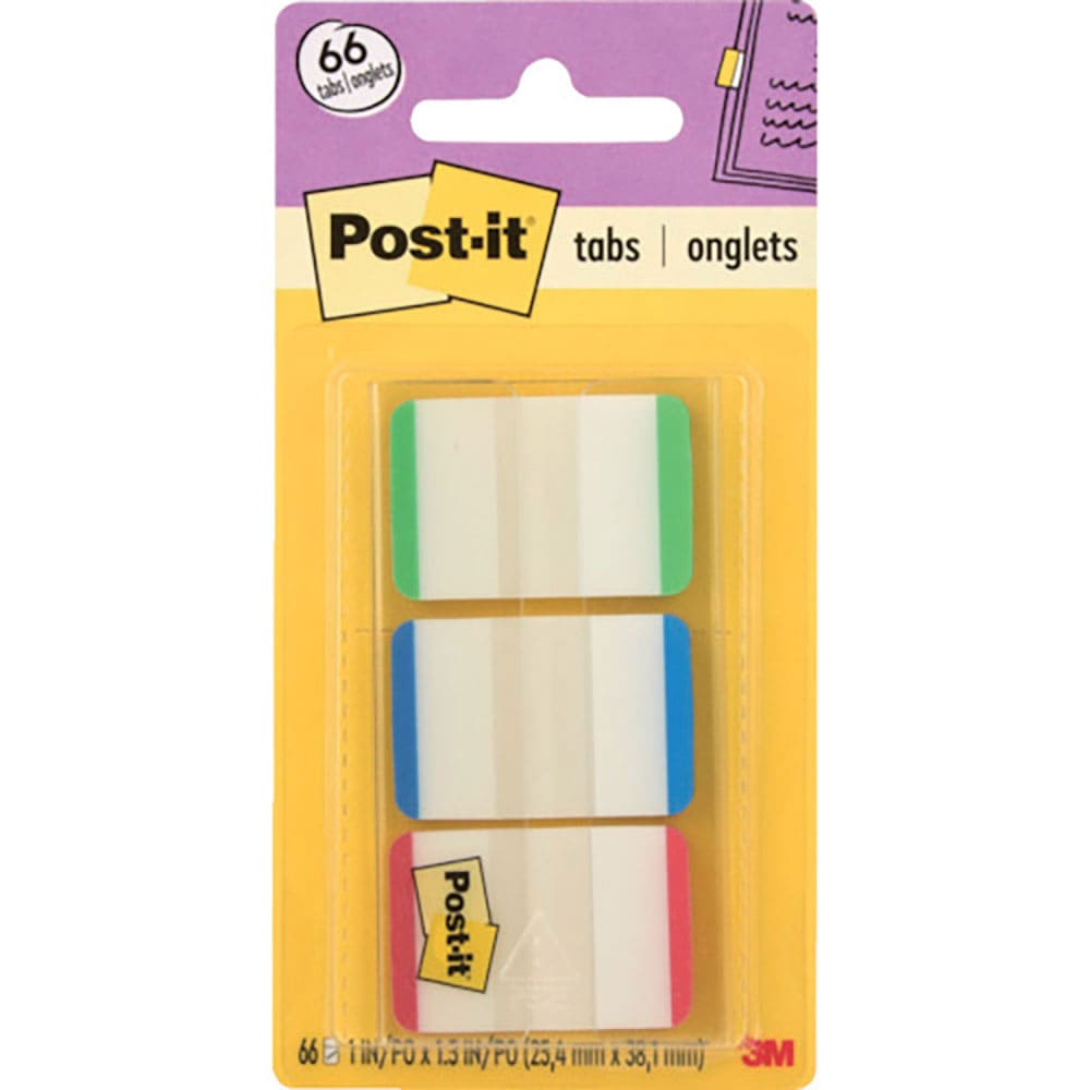 ３Ｍ　ポスト・イット　超丈夫なインデックス　３８．１Ｘ２５．４ｍｍ　６６枚　３色　６８６Ｌ－ＧＢＲ＿