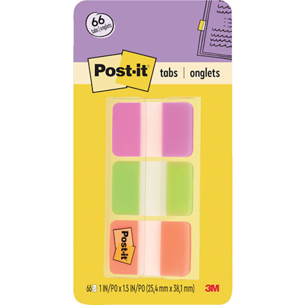 ３Ｍ　ポスト・イット　超丈夫なインデックス　３８Ｘ２５．４ｍｍ　６６枚　３色　６８６－ＰＧＯ＿