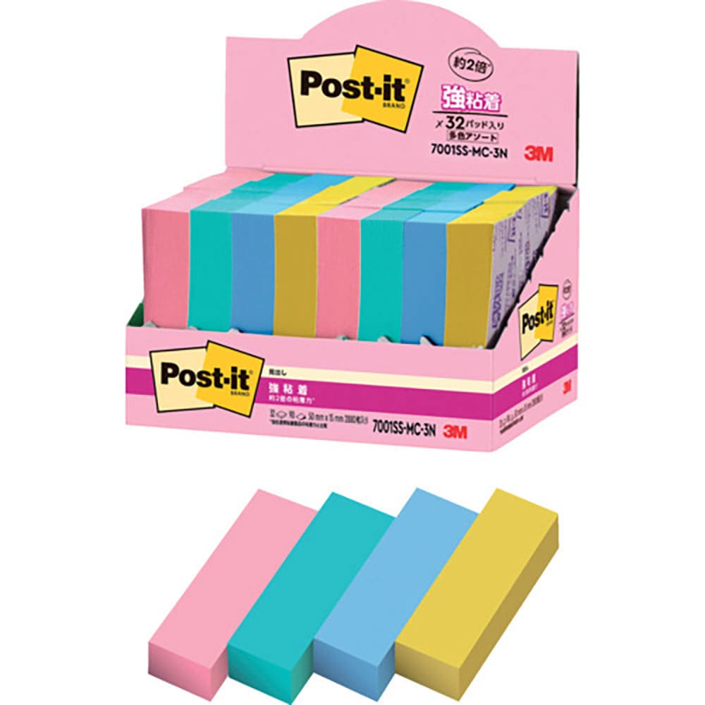３Ｍ　ポスト・イット　強粘着見出し　マルチカラー３　増量パック　７００１ＳＳ－ＭＣ－３Ｎ＿