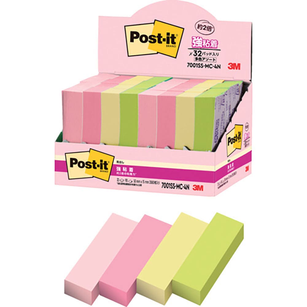 ３Ｍ　ポスト・イット　強粘着見出し　マルチカラー４　増量パック　７００１ＳＳ－ＭＣ－４Ｎ＿
