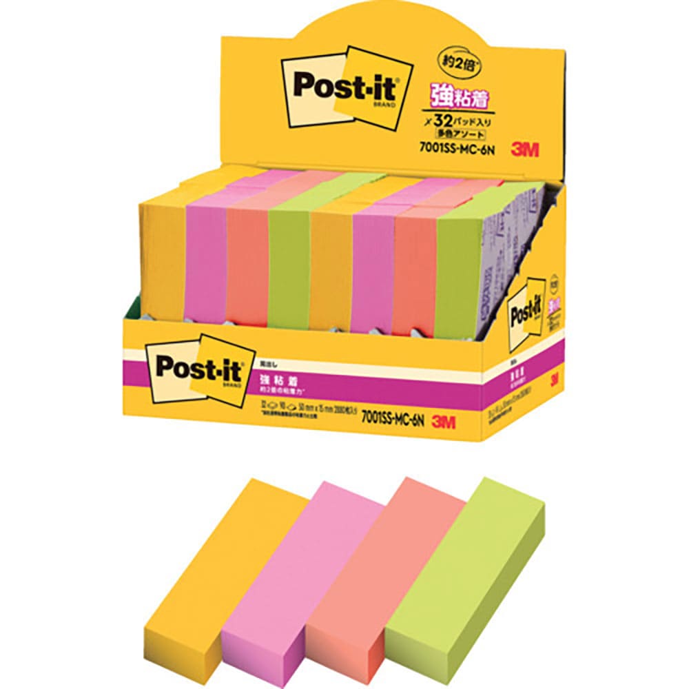 ３Ｍ　ポスト・イット　強粘着見出し　マルチカラー６　増量パック　７００１ＳＳ－ＭＣ－６Ｎ＿