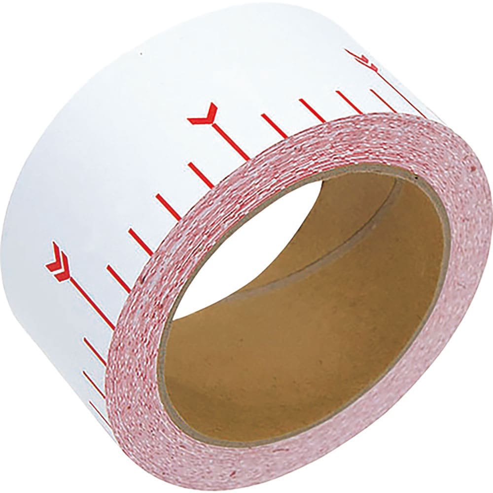 シンワ　貼付ロッド＿合成紙製＿５０ｍｍ×２５ｍ＿赤白３０ｃｍ間隔　７８１９３＿