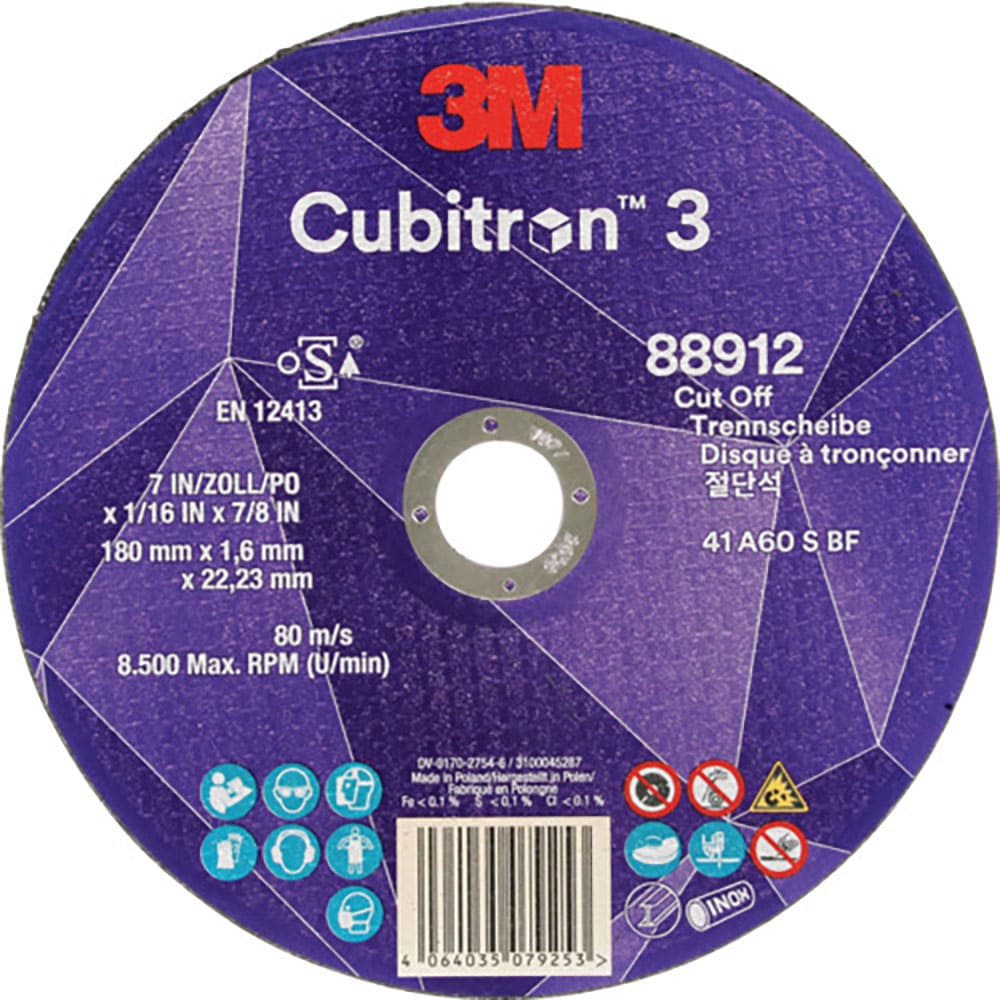 ３Ｍ　キュービトロン３　切断砥石　７ＣＯＷ８８９１２　１８０ｍｍ　７ＣＯＷ８８９１２＿