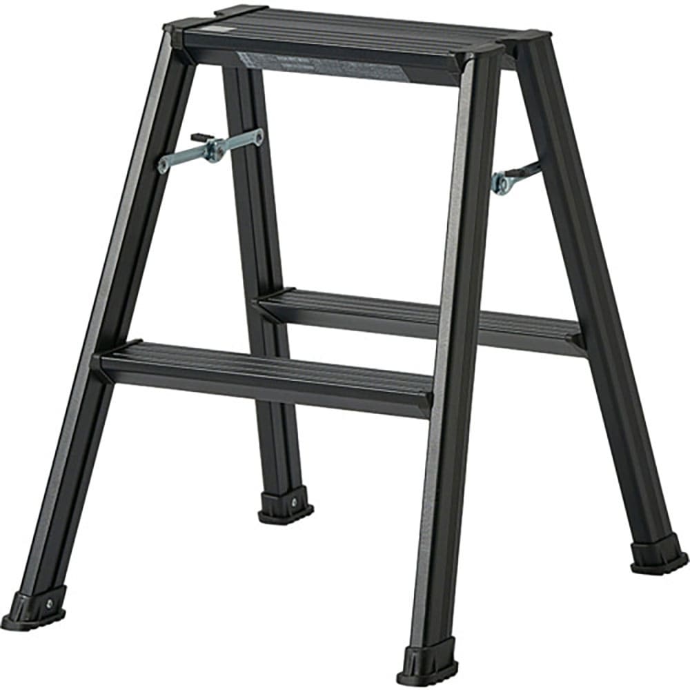 ＴＥＮＭＡ　アルミ踏み台２段　ブラック　８１２００４２４５＿