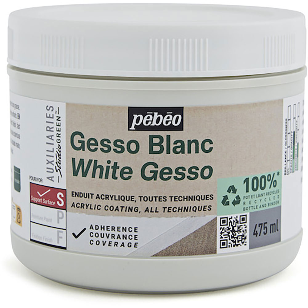 Ｐｅｂｅｏ　スチューディオ　グリーン　アクリリック　ジェッソ　４７５ｍｌ　８１８６０５＿