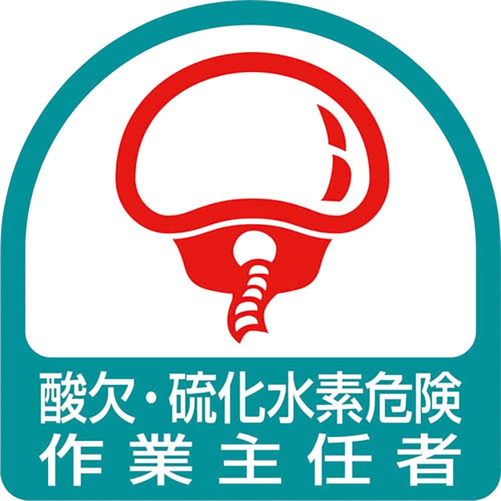 ユニット　ステッカー　酸欠・硫化水素危険作業主任者　８５１－７６＿