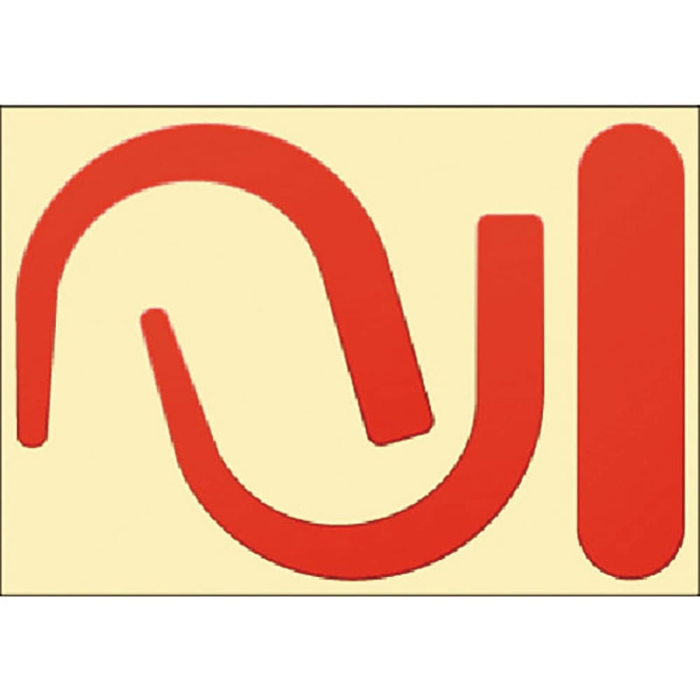 つくし　安全帯フック用蛍光ステッカー　蛍光レッド　８９１－Ｒ＿