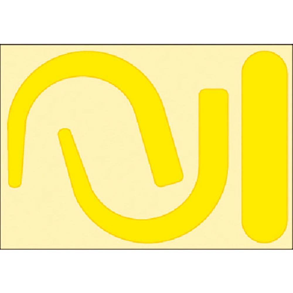 つくし　安全帯フック用蛍光ステッカー　蛍光イエロー　８９１－Ｙ＿