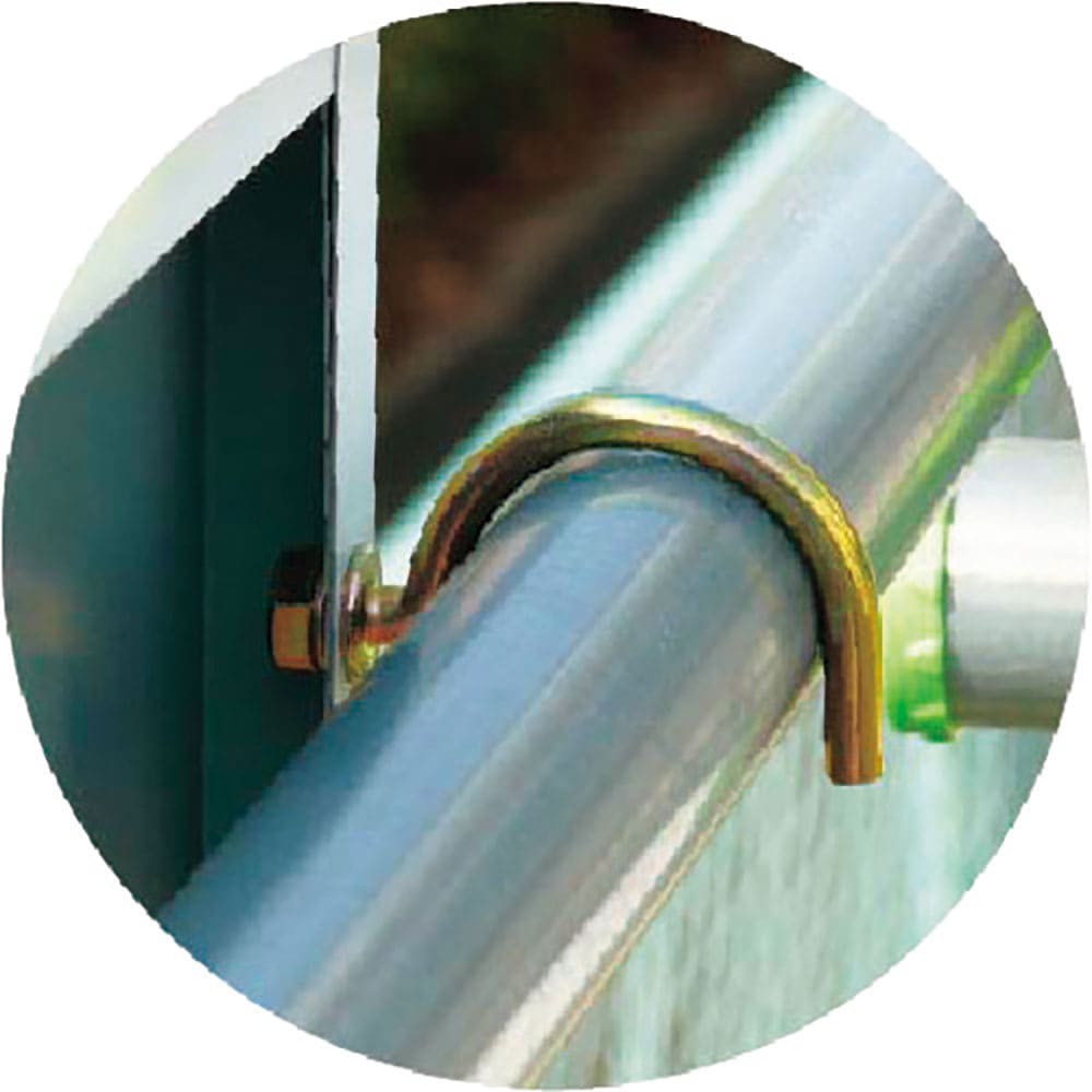 つくし　スチール製フラット掲示板専用単管取付金具　９００３＿