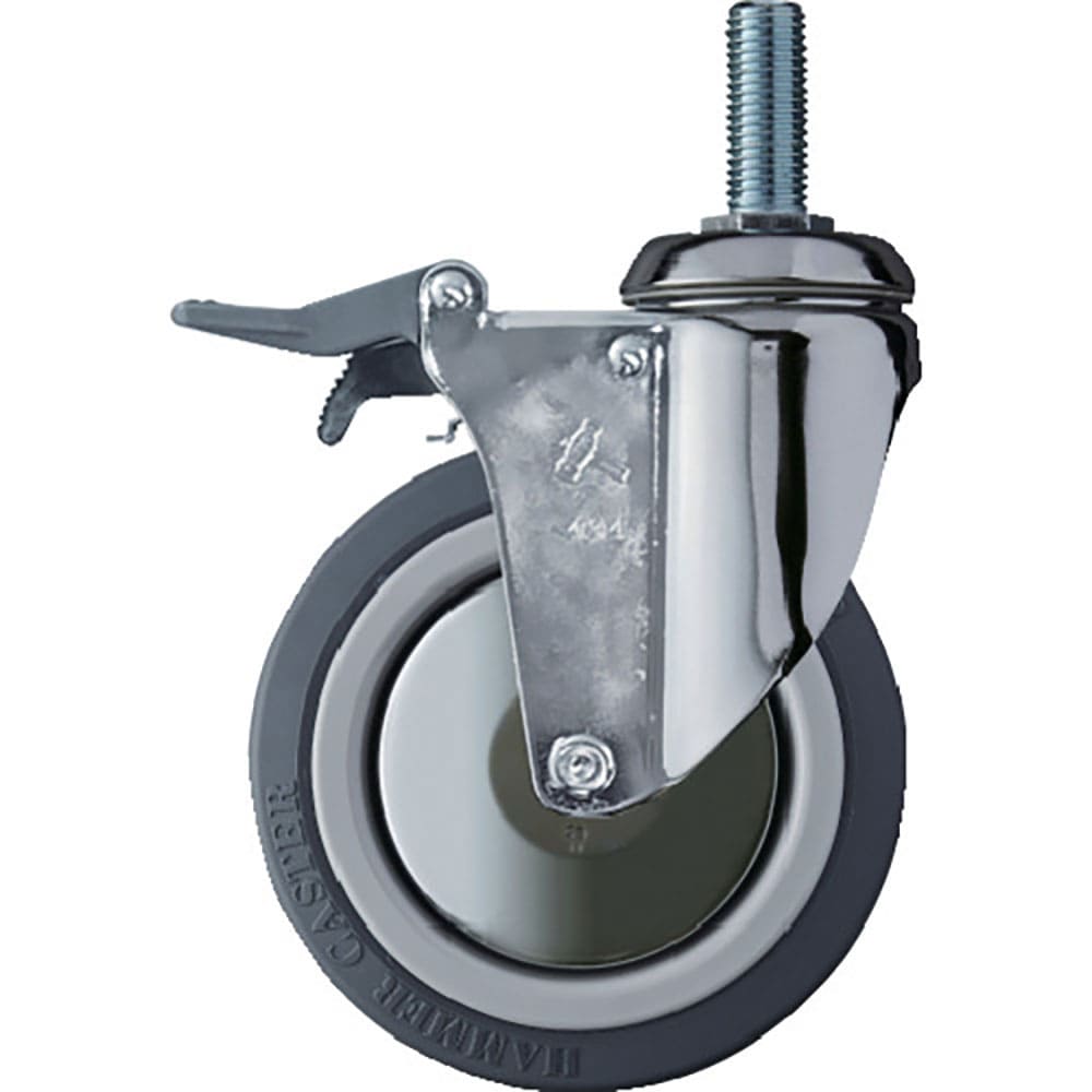 ハンマー　ねじ込み旋回式ウレタン車輪（ナイロンホイール・ボールベアリング）１２５ｍｍ　トータルロッ＿