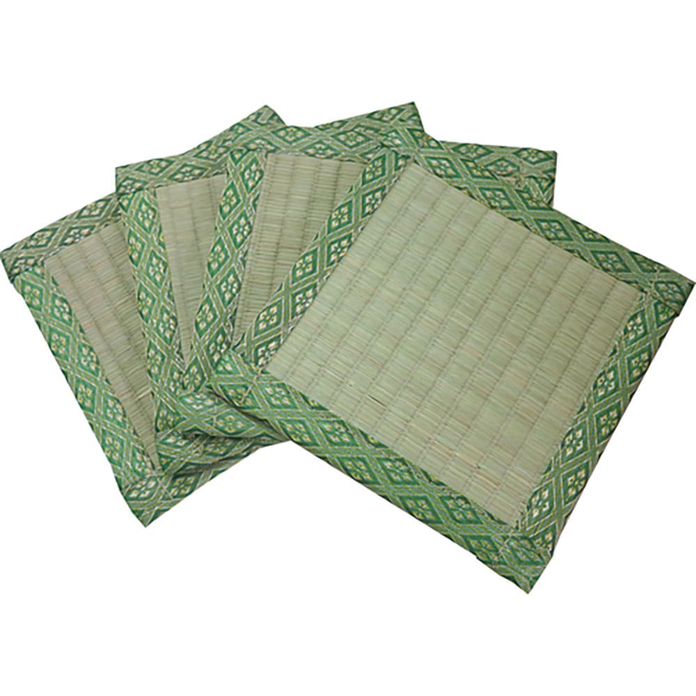 大島屋　い草座卓敷　四方　凹み防止　４枚セット　９１６４８＿
