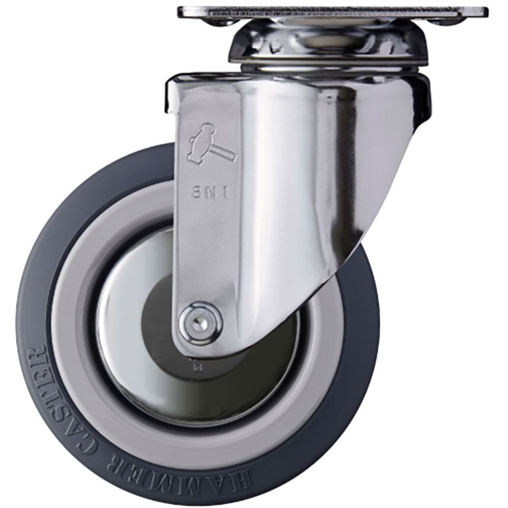 ハンマー　プレート式キャスター　プレート式キャスター　自在　ウレタン車輪（ナイロンホイール・ボール＿