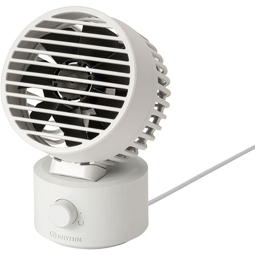 ＲＨＹＴＨＭ　卓上扇風機　静音　小型　ＵＳＢ給電式　自動首振り　強力　ＤＣモーター　２重反転ファン＿