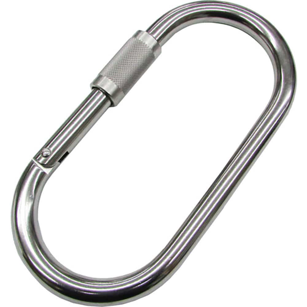 水本　ステンレス　メガカラビナ（環付）　線径１６ｍｍ　長さ１９７ｍｍ　Ａ－３０９１＿