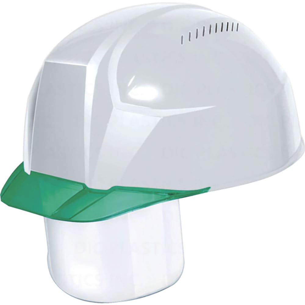 ＤＩＣ　超軽量　透明バイザーヘルメット（シールド面付）　ＡＡ２３－ＣＳＶ　ＫＰ　白／グリーン　ＡＡ＿