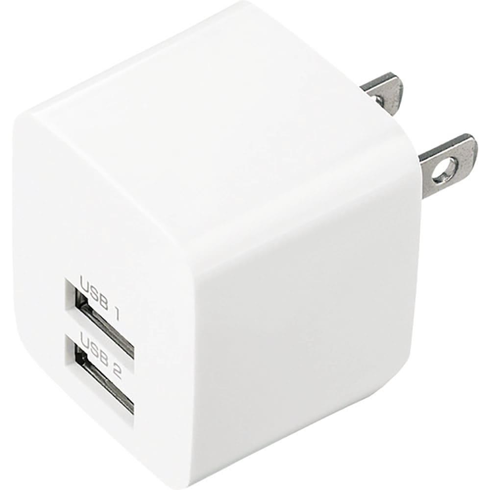 ＳＡＮＷＡ　ＵＳＢ充電器（２ポート・合計２．４Ａ・ホワイト）　ＡＣＡ－ＩＰ４４Ｗ＿