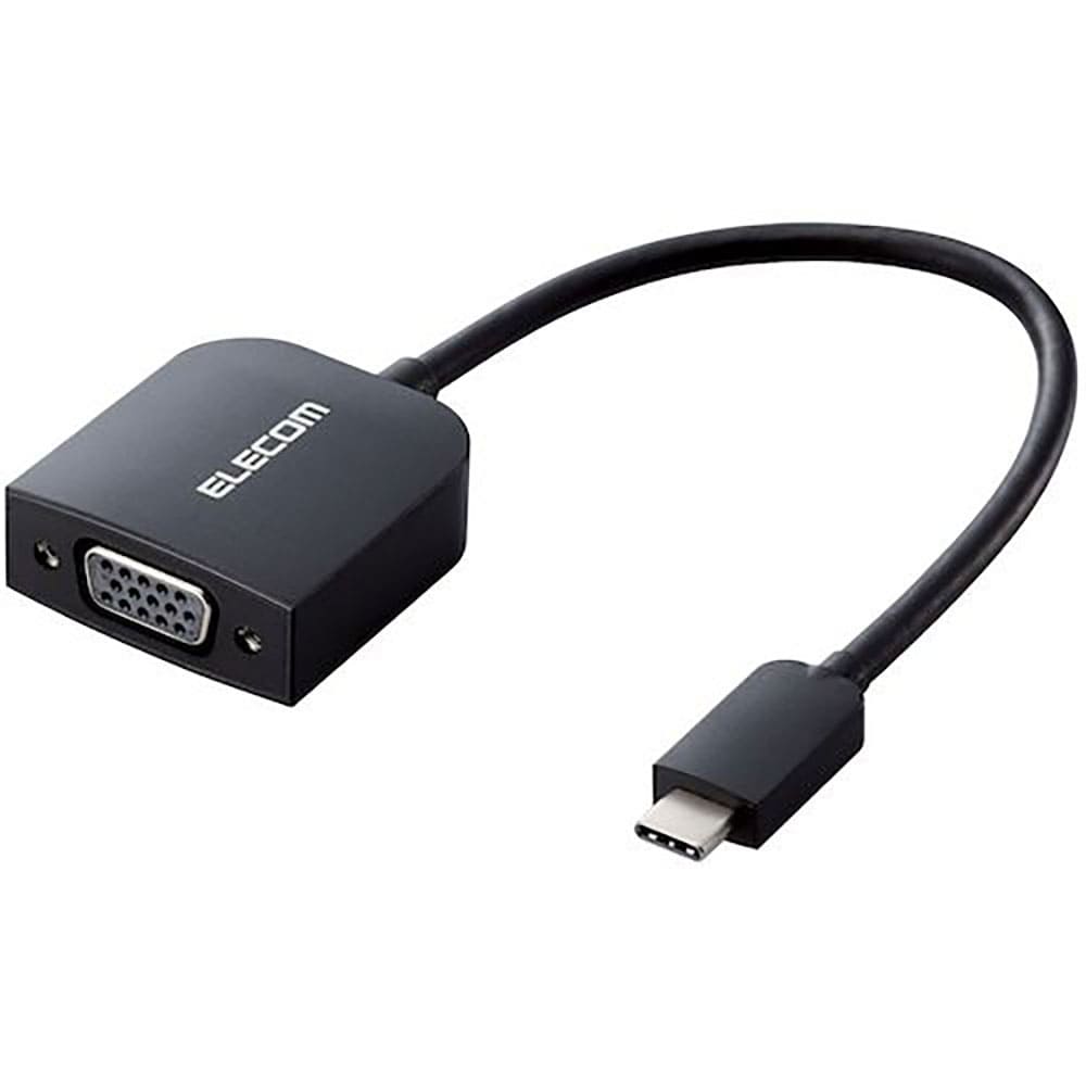 ＥＬＥＣＯＭ　Ｔｙｐｅ－Ｃ映像変換アダプタ　ＴｙｐｅＣ－ＶＧＡ　ブラック　ＡＤ－ＣＶＧＡＢＫ３＿