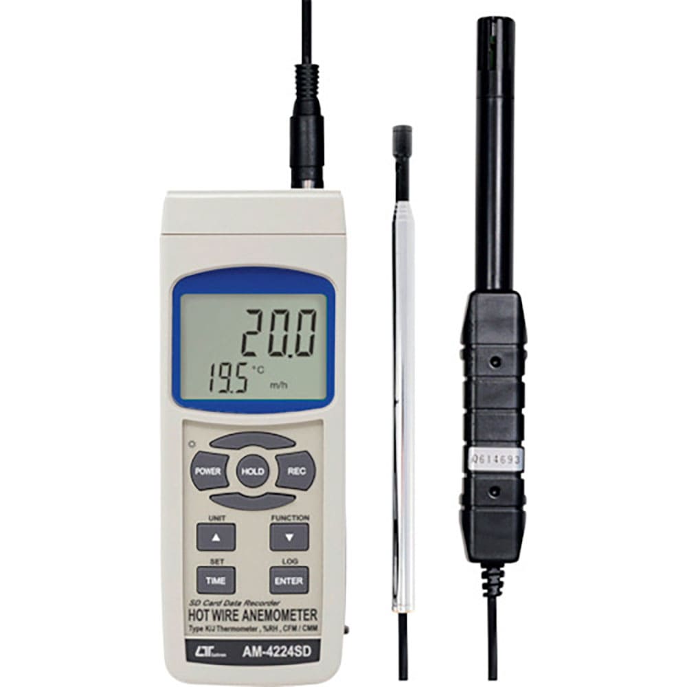 ＭＴ　データロガーデジタル風速計　ＡＭ－４２２４ＳＤ＿