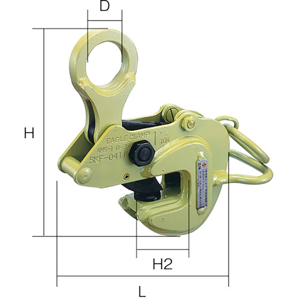 ＥＡＧＬＥ　横つり用クランプ　ＡＭＳ－１ｔ（３－２５）　ＡＭＳ－１－３－２５＿