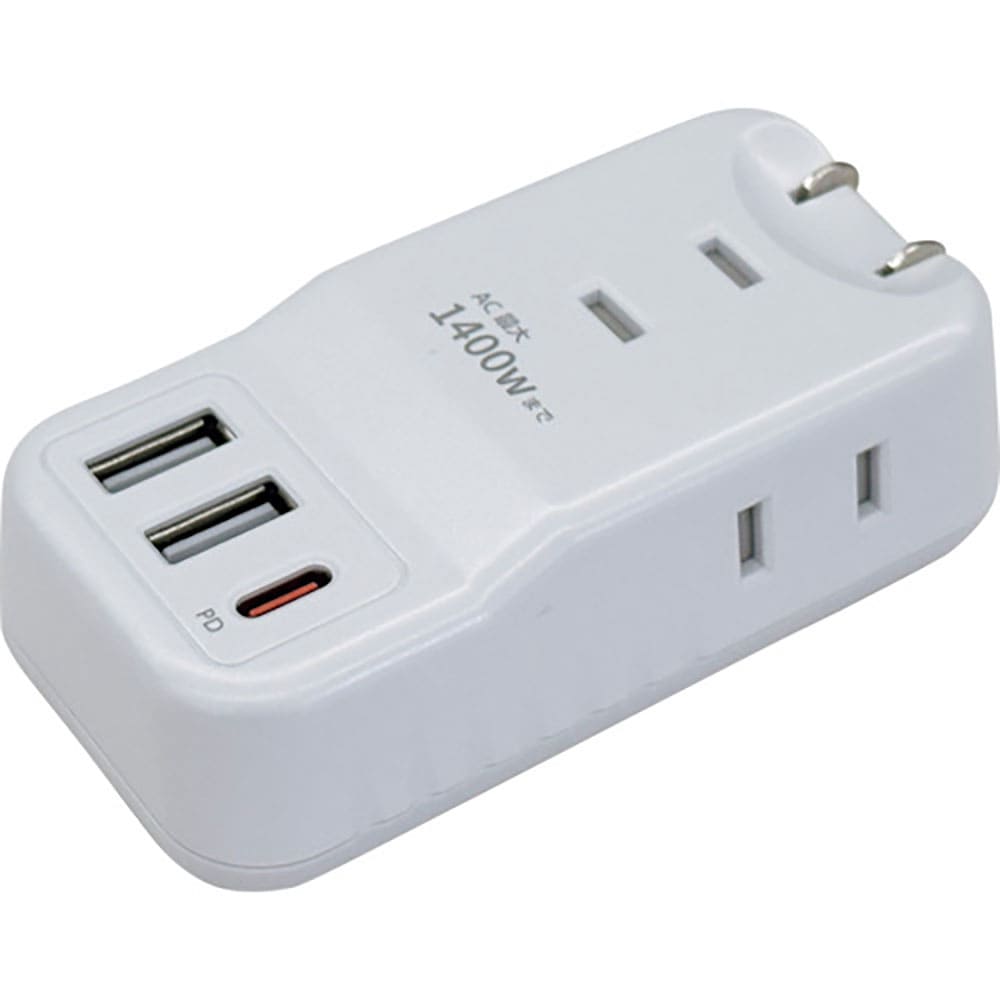 ａｉｒ－Ｊ　業界最小クラスモバイルタップＡＣＸ３，ＵＳＢＸ２，ｔｙｐｅ－ｃ（ＰＤ２０Ｗ）Ｘ１　ＢＫ＿