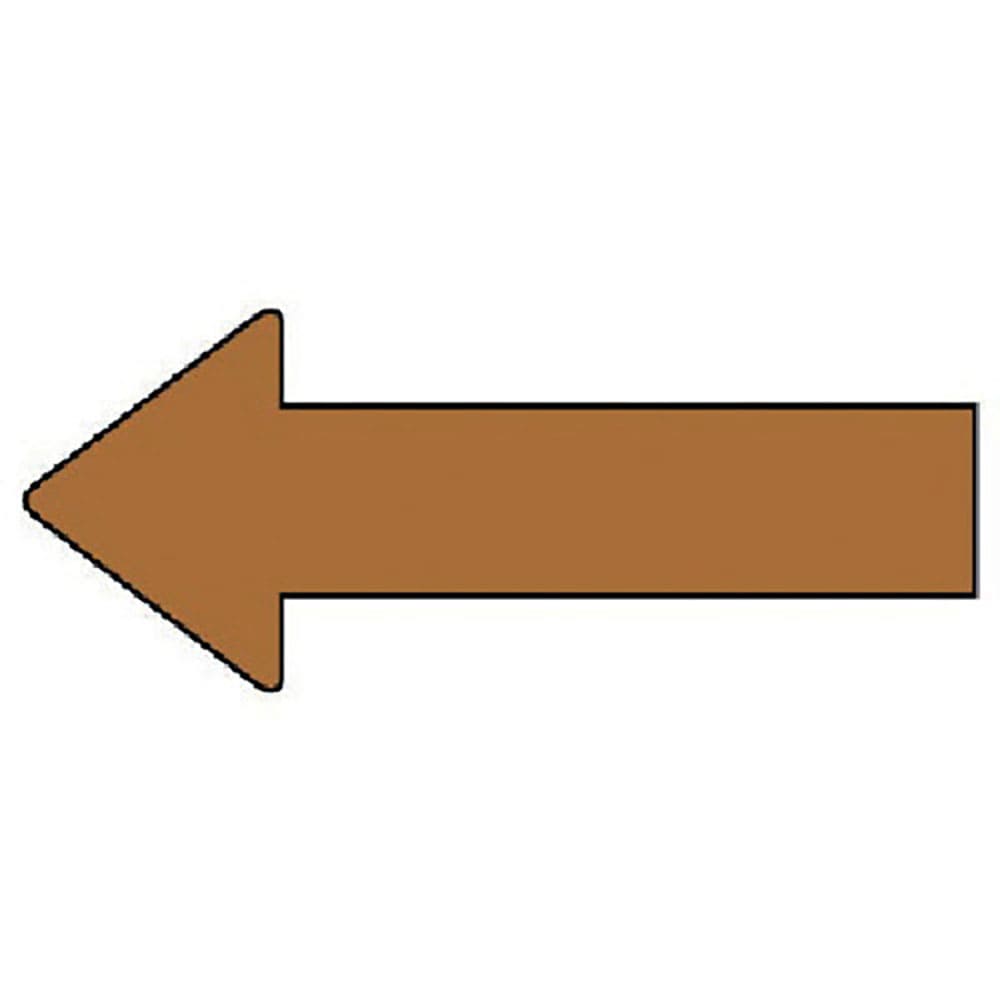 ユニット　配管ステッカー　方向表示　茶（中）　４０×１００　１０枚組　ＡＳ．２３．６Ｍ＿