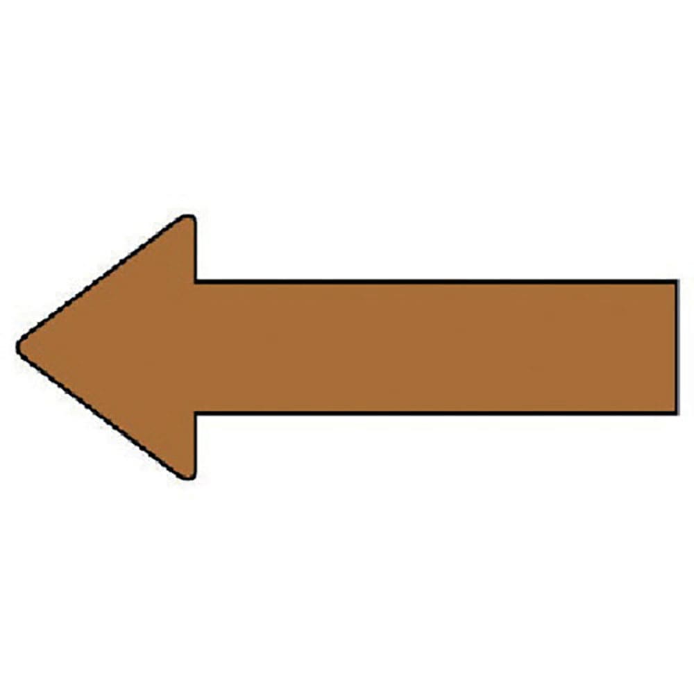 ユニット　配管ステッカー　方向表示　茶（小）　３０×７０　１０枚組　ＡＳ．２３．６Ｓ＿