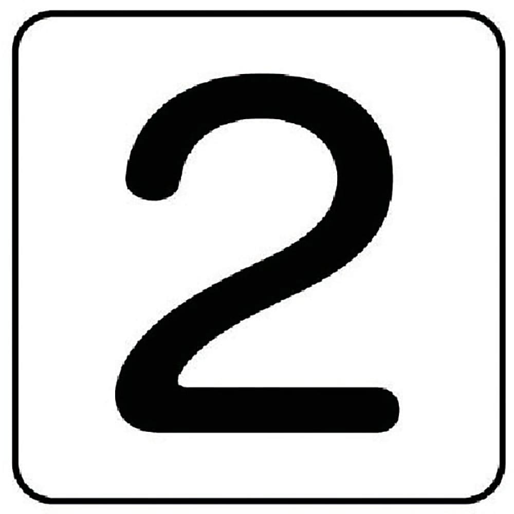 ユニット　配管ステッカー　数字２（極小）　アルミ　３０×３０　１０枚組　ＡＳ．２４．２ＳＳ＿