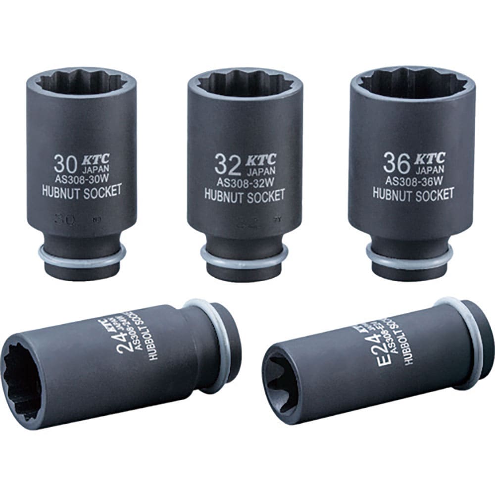 ＫＴＣ　１２．７ｓｑ．インパクトレンチ用ハブナットソケット３６（十二角）　ＡＳ３０８－３６Ｗ＿